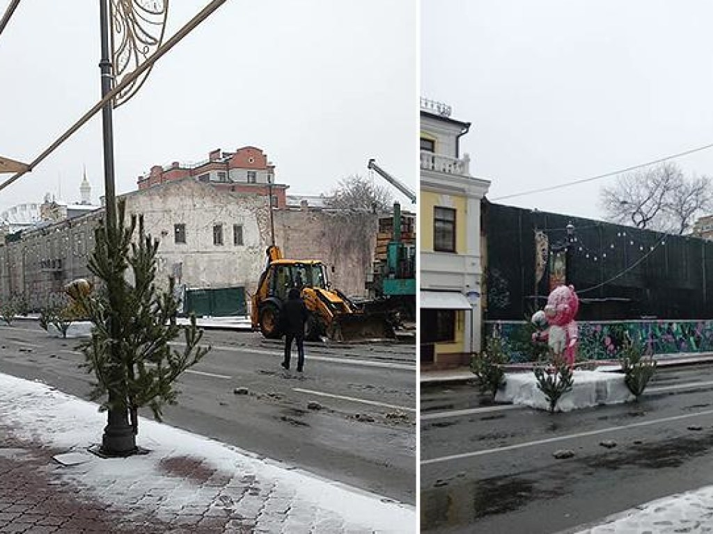 «Господи, какой треш»: на Подоле в Киеве коммунальщики оригинально «украсили» улицу (ФОТО)