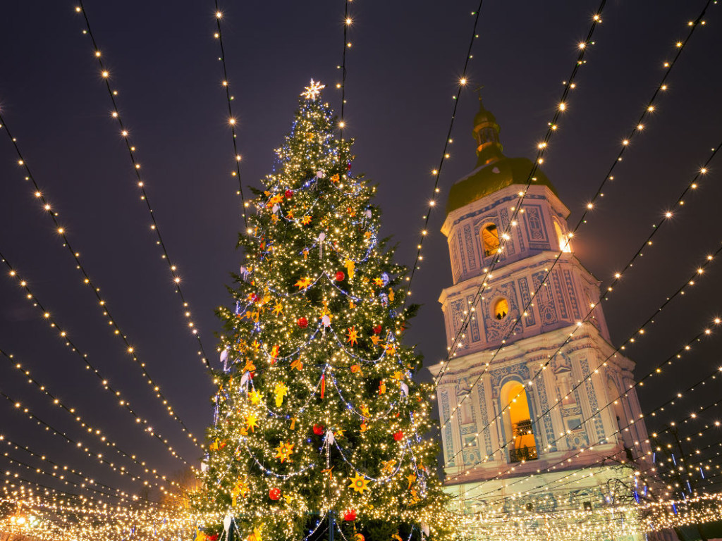 Новогодняя елка из Киева признана самой красивой в Европе (ФОТО)