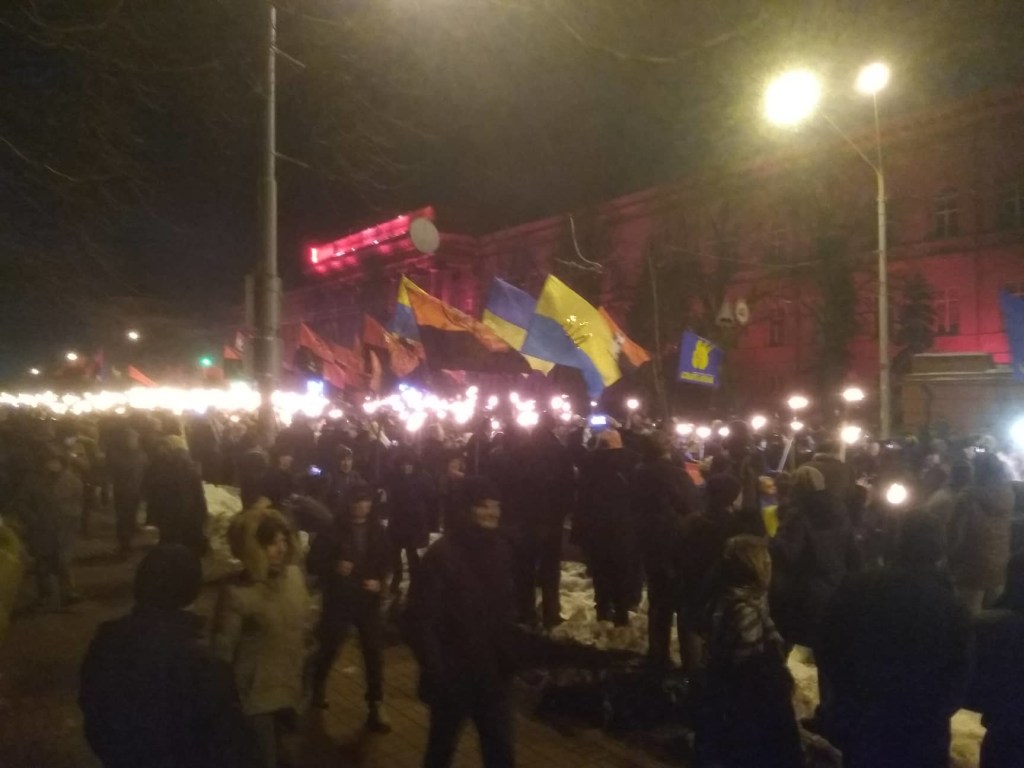 В Киеве прошли шествия в честь Бандеры (ФОТО, ВИДЕО) &#8212; ОБНОВЛЕНО