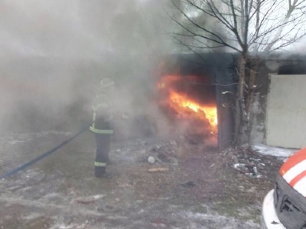 Сгорели автомобиль и водитель: в Житомирской области еле потушили пожар в гараже (ФОТО)