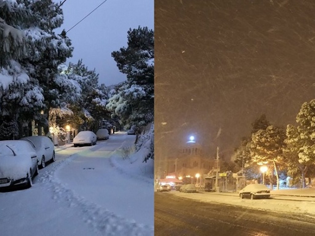 В Греции впервые за зиму выпал снег (ФОТО, ВИДЕО)