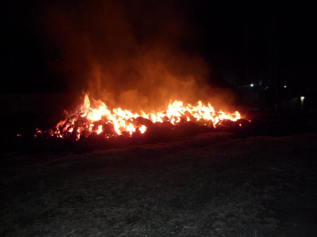 В Полтавской области сгорело больше семи тонн соломы