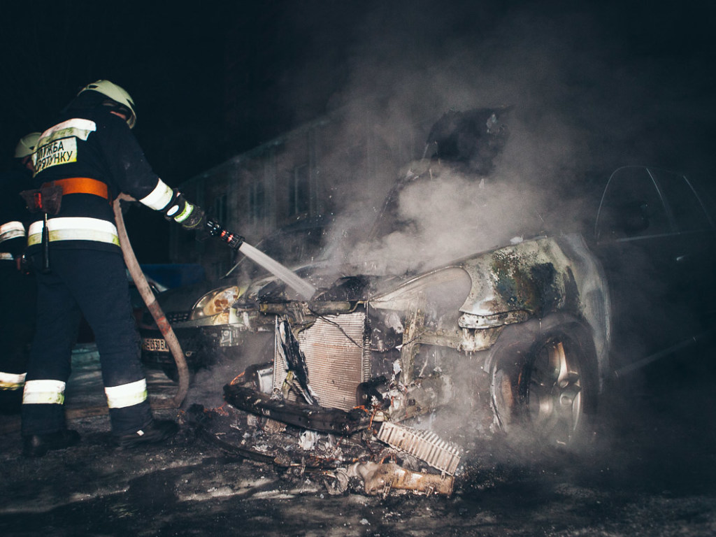 В Днепре на парковке вспыхнул Porsche Cayenne: на место прибыли две бригады спасателей (ФОТО, ВИДЕО)