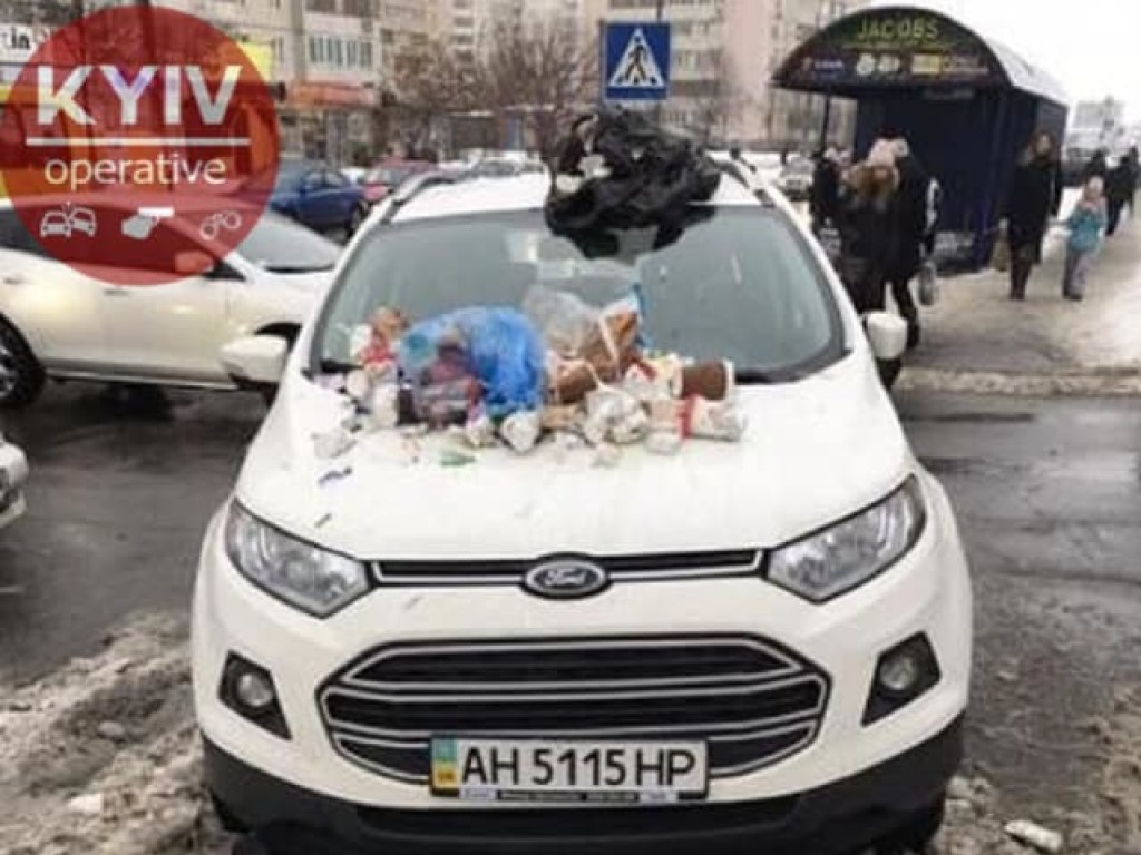 В Киеве «героя парковки» наказали за стоянку в пешеходной зоне (ФОТО)