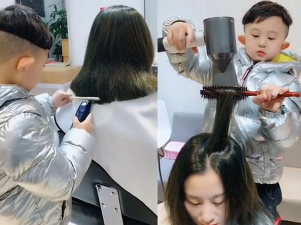 Шестилетний китайский парикмахер успел обзавестись солидной клиентурой (ВИДЕО)