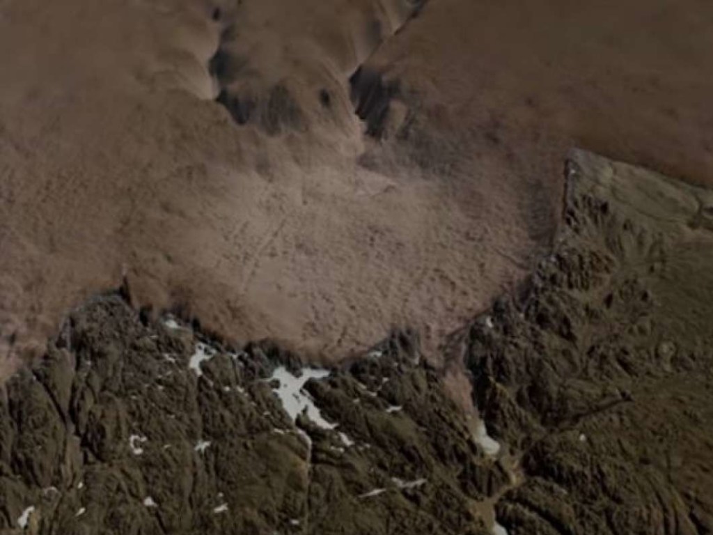 Ученые из NASA обнаружили еще один мощный кратер под ледяным покровом Гренландии (ВИДЕО)