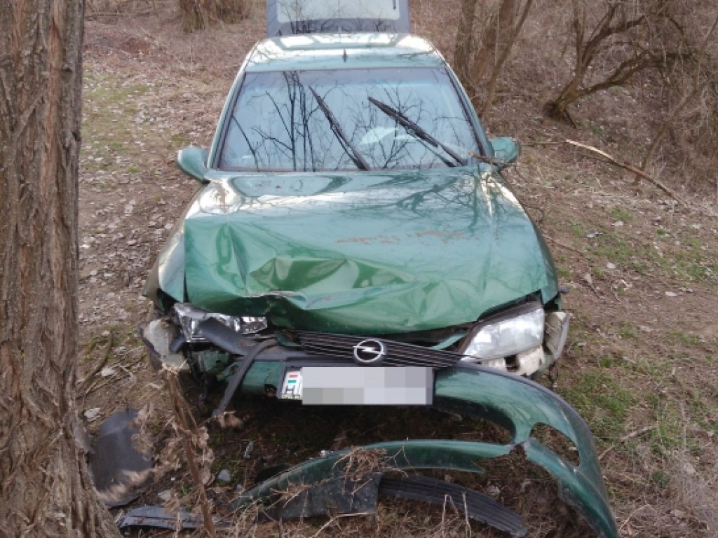 На Закарпатье горе-контрабандисты в ходе автомобильной погони врезались в дерево (ФОТО)