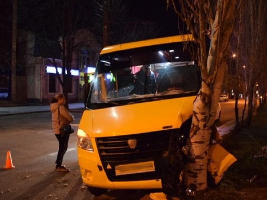 Врезался в  дерево: в Николаеве водитель маршрутки потерял сознание за рулем (ФОТО)