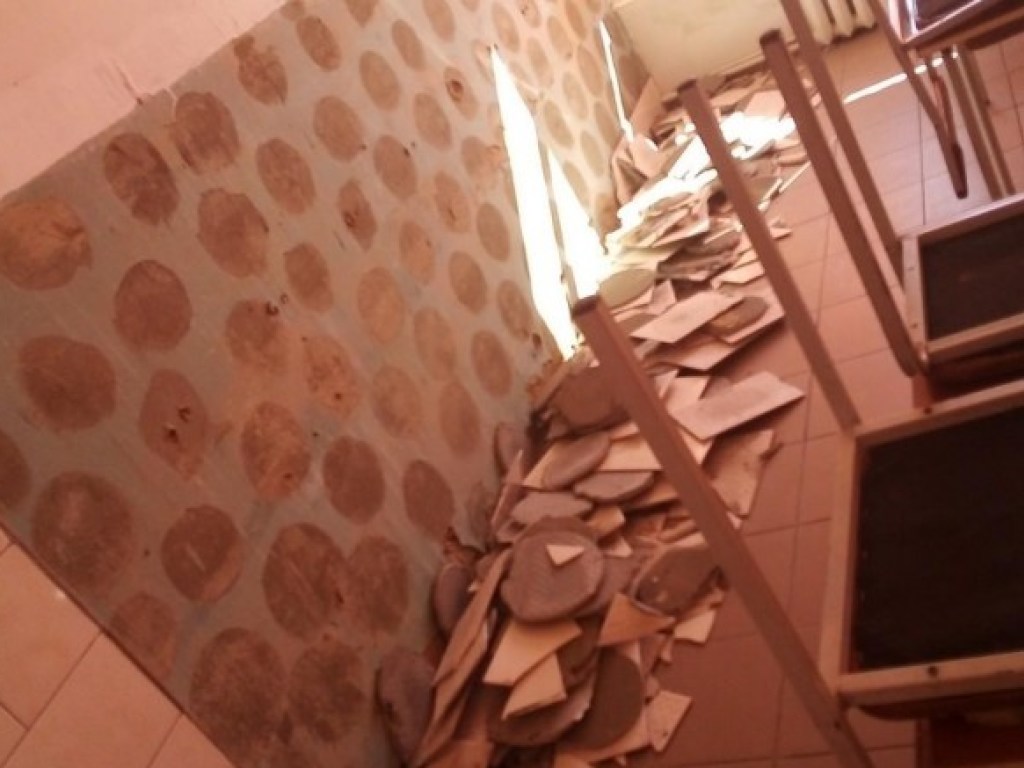 Под Киевом в сельской школе произошло обрушение стены: пострадал мальчик (ФОТО)