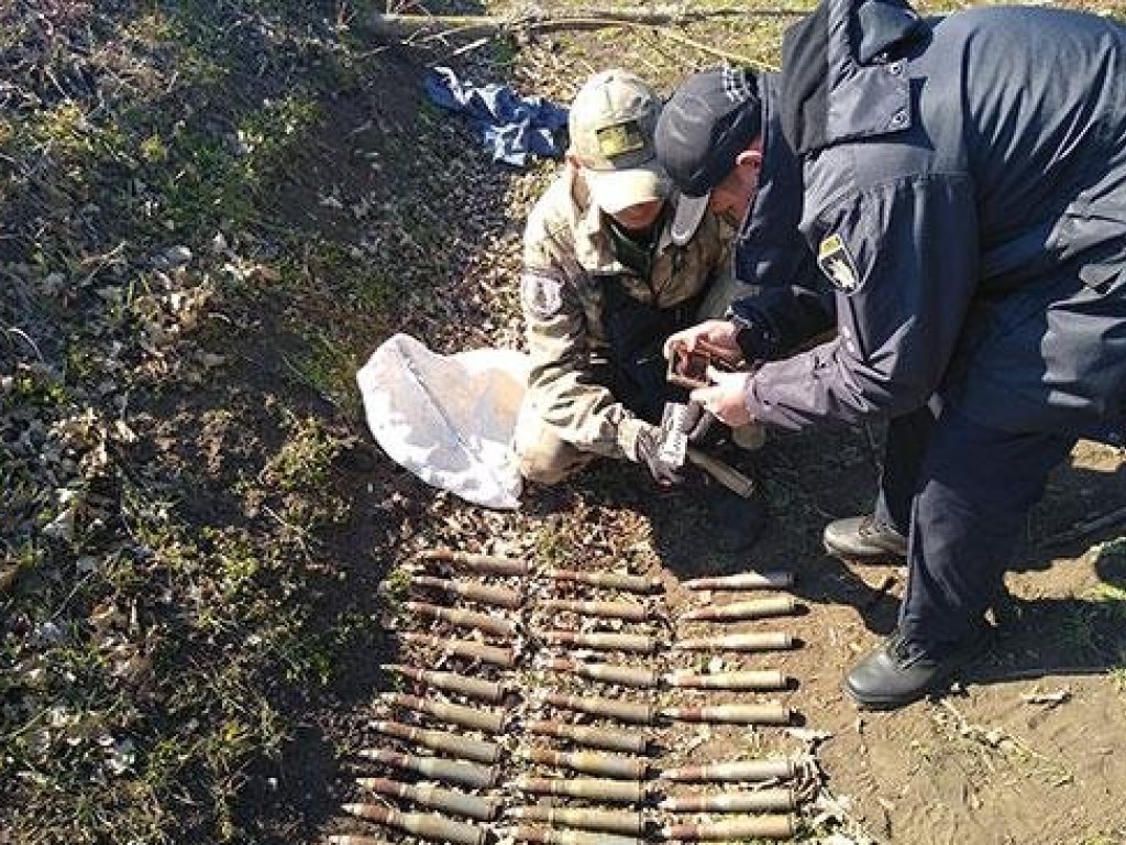 На железнодорожных путях житель Николаевской области нашел мешок с зенитными патронами (ФОТО)
