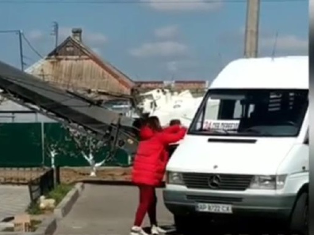 В Мелитополе буйная женщина крушила маршрутки и такси (ВИДЕО) 