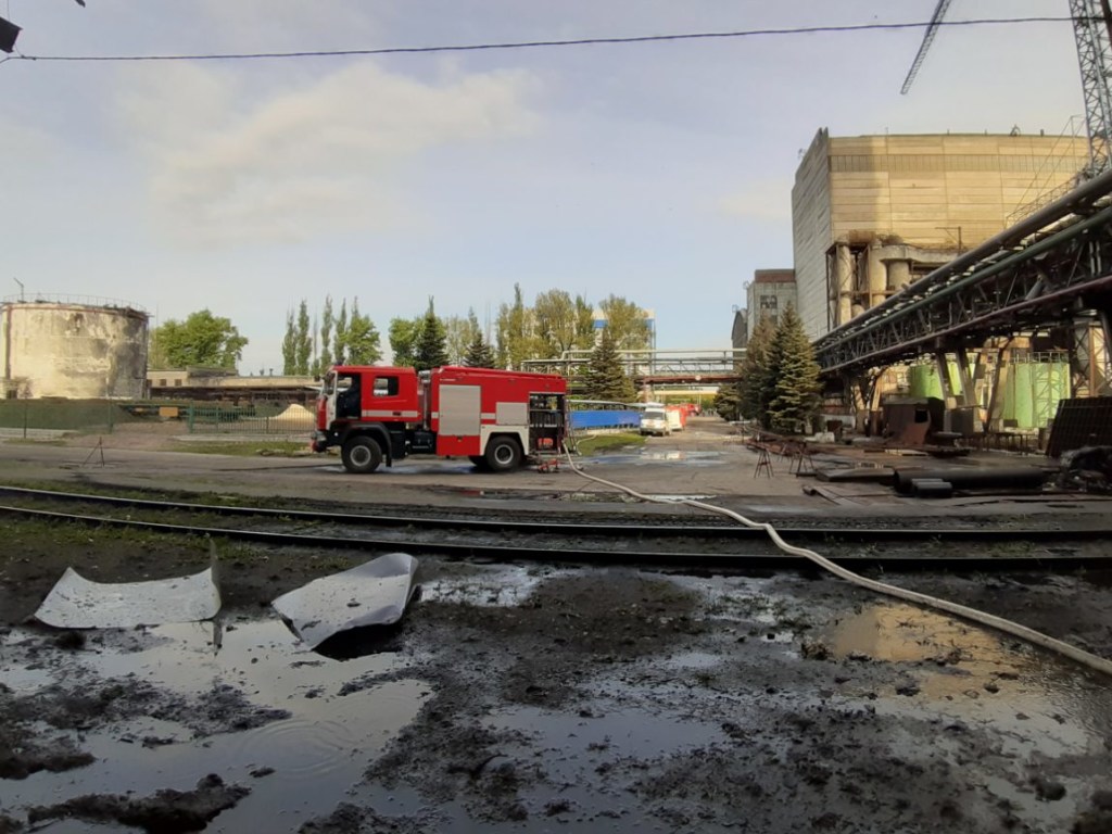 В Славянске произошел пожар на теплоэлектростанции (ФОТО)