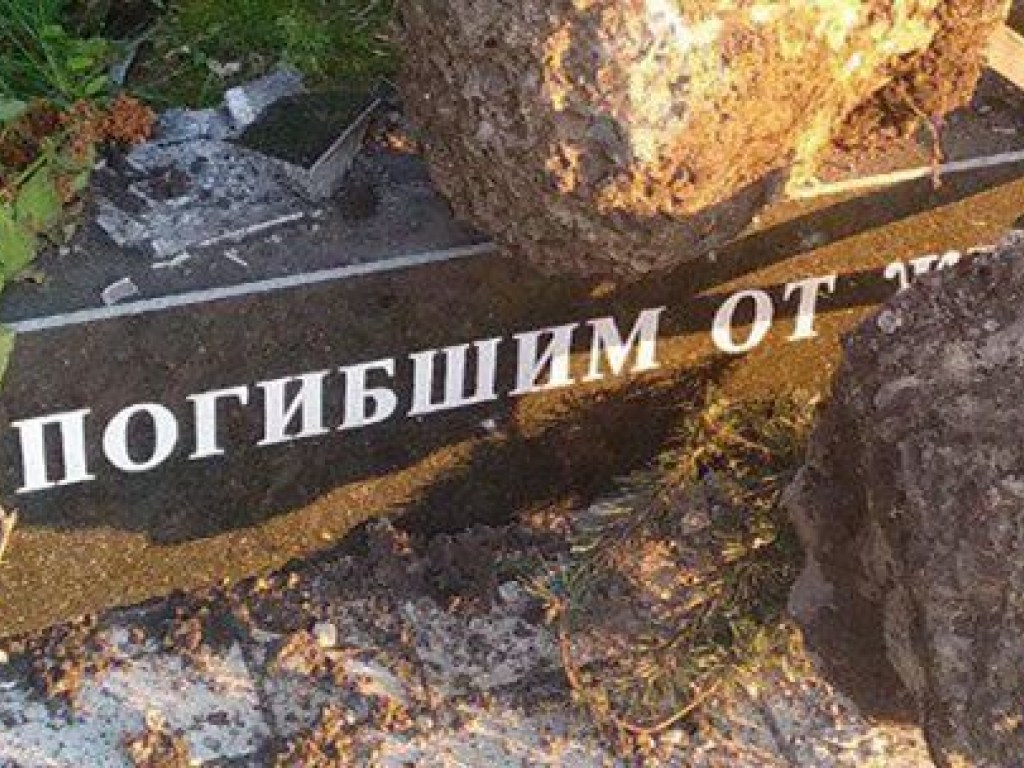 Пьяный 57-летний водитель экскаватора протаранил памятник на Луганщине (ФОТО)
