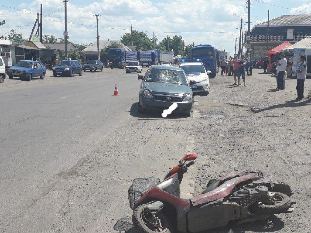 В Николаевской области пожилой мотоциклист пострадал от столкновения с «ВАЗ» (ФОТО)