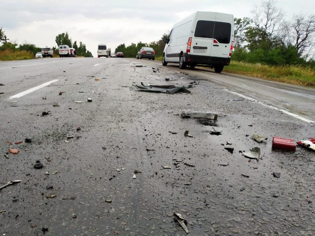 В Запорожской области столкнулись микроавтобус Mercedes и Ford: 11 человек пострадали (ФОТО)