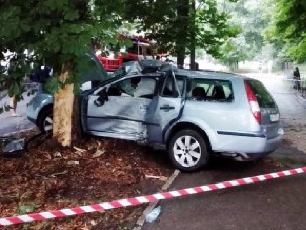 В Днепропетровской области авто врезалось в дерево: погибли два человека (ФОТО)