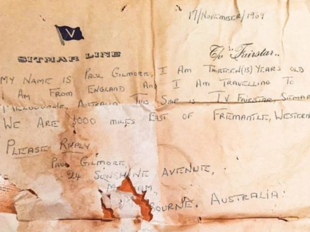 13-летний подросток обнаружил в бутылке загадочное письмо из прошлого века