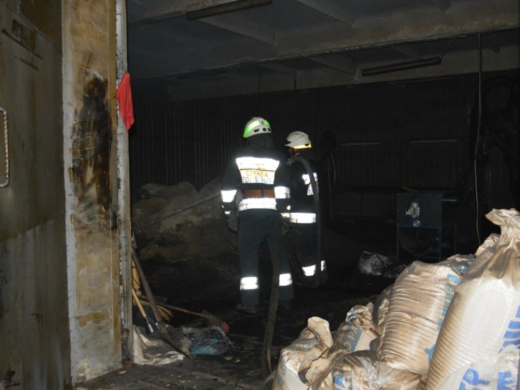 В Днепре горели складские помещения: огонь уничтожил сырье для топливных брикетов (ФОТО)