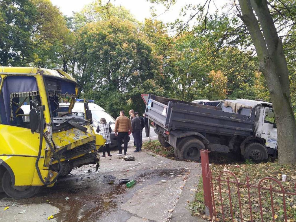 Столкновение микроавтобуса и грузовика во Львовской области: 10 человек травмированы (ФОТО)