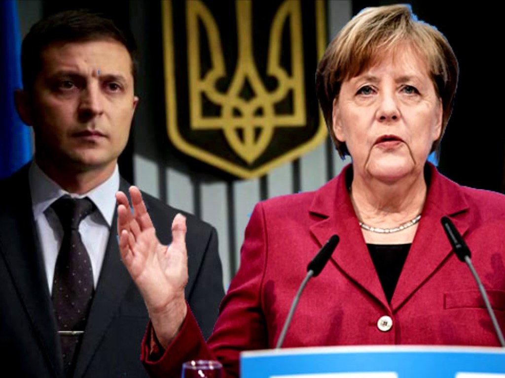Зеленский по телефону с Меркель обсудили вопрос восстановления территориальной целостности Украины