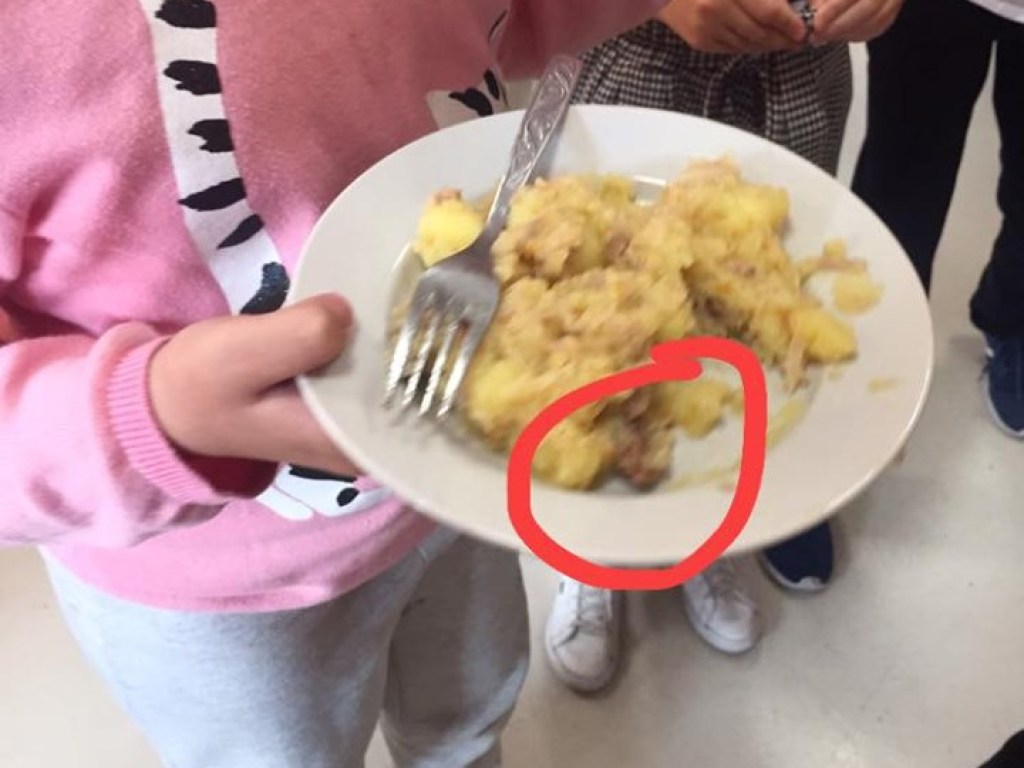 Шок: в  Киеве школьников кормили остатками картофеля из мусорного ведра (ФОТО)