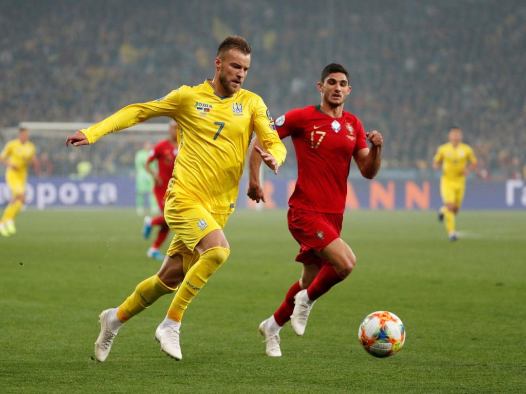 Сборная Украины по футболу победила Португалию и выходит на Евро-2020 с первого места в группе (ВИДЕО)