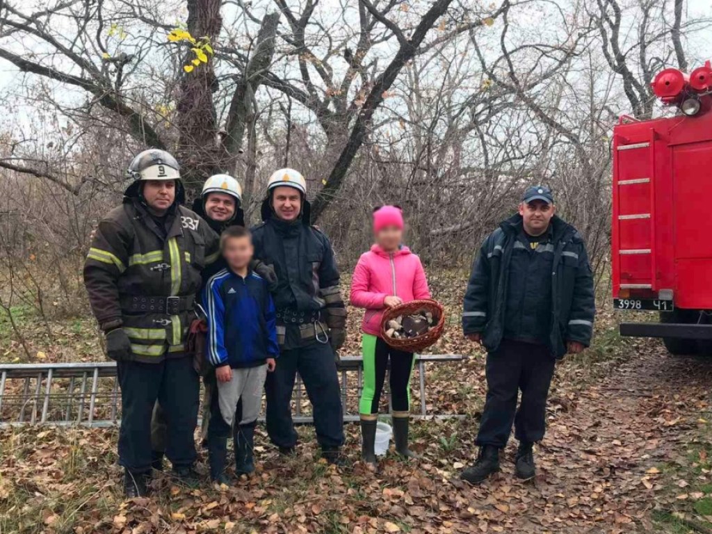 Под Днепром спасателям пришлось снимать с дерева малолетнего грибника (ФОТО)