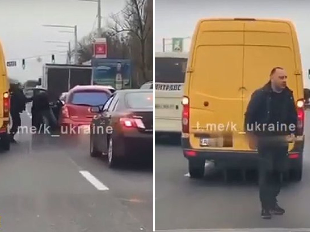 В Киеве два водителя устроили настоящий бокс на дороге (ФОТО, ВИДЕО)