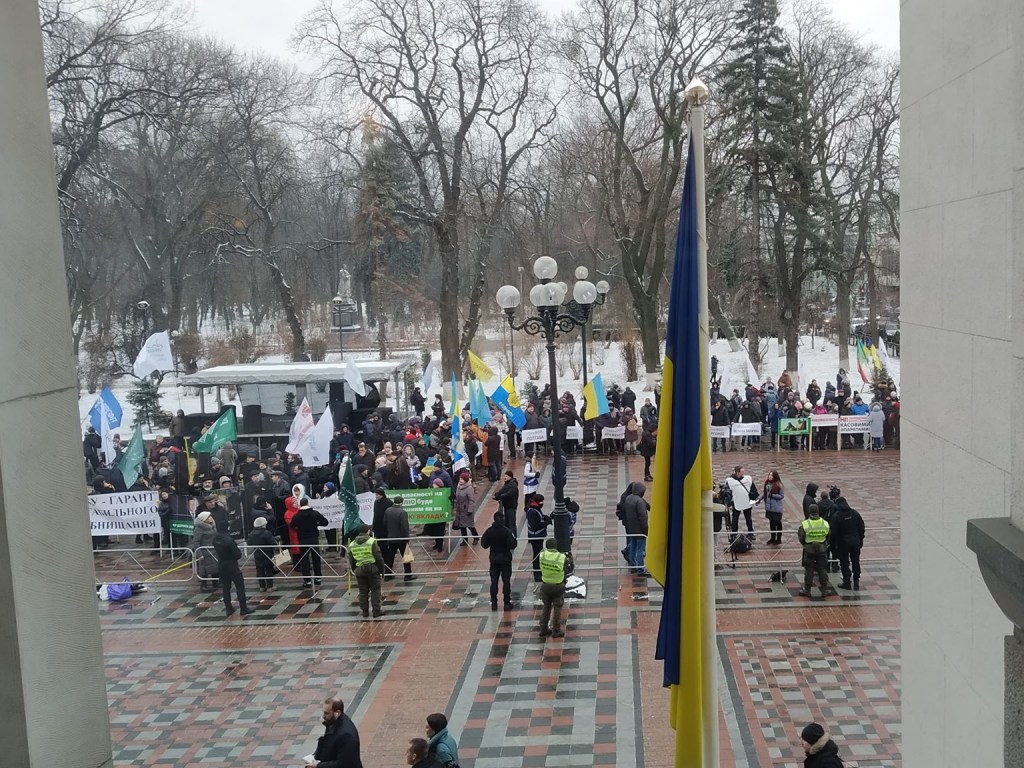В Киеве под Верховной Радой проходит несколько митингов (ФОТО)