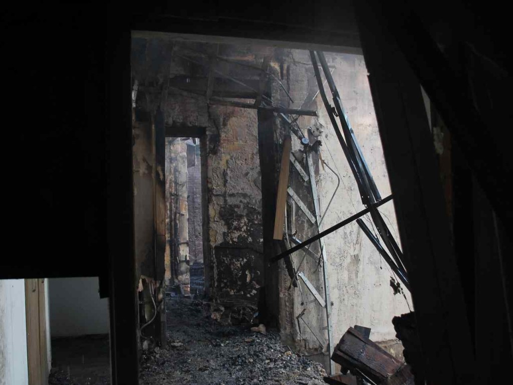 Пожар в одесском колледже: появились фото внутри здания