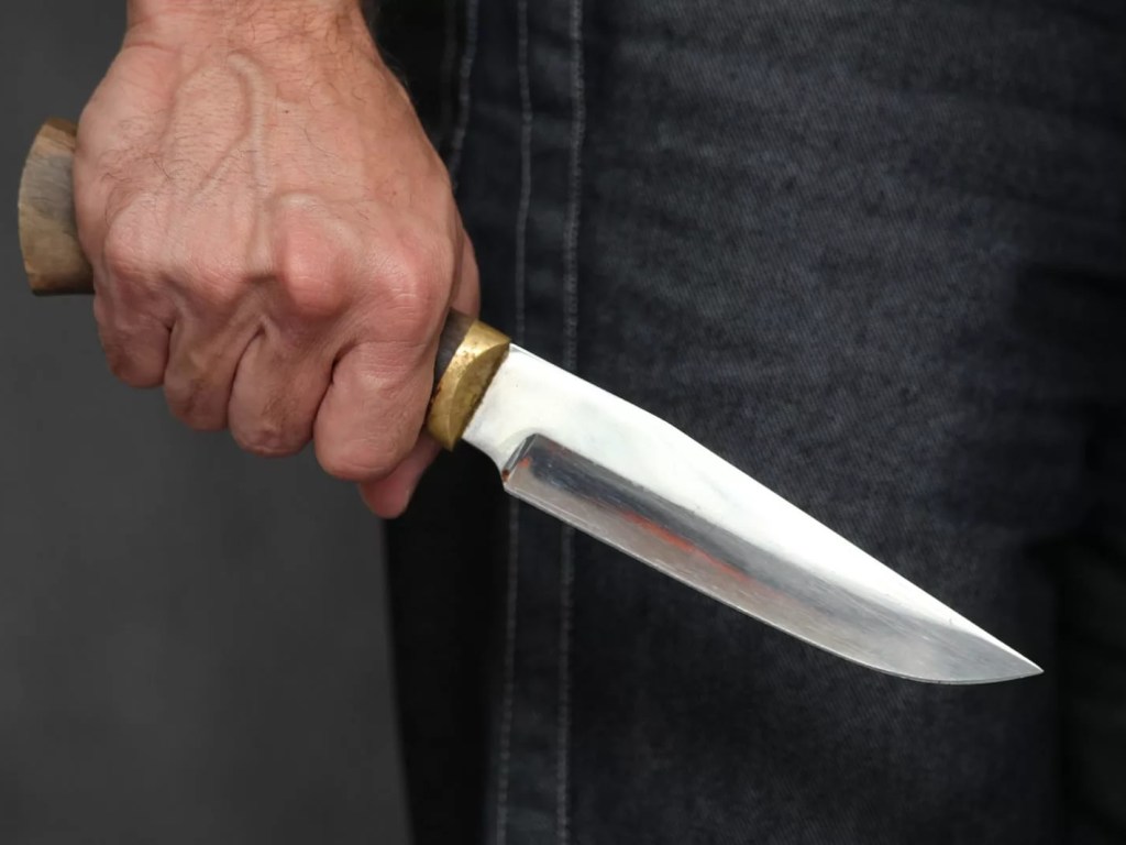 В Бердянске полуголый мужчина бросался на людей с ножом (ВИДЕО)