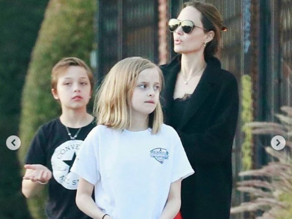 Похожи на звездных родителей: Джоли вышла на прогулку с близнецами от Питта (ФОТО)