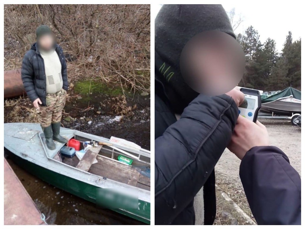 Под Киевом рыбоохранный патруль остановил пьяного рыбака в запрещенной зоне ГЕС (ФОТО)