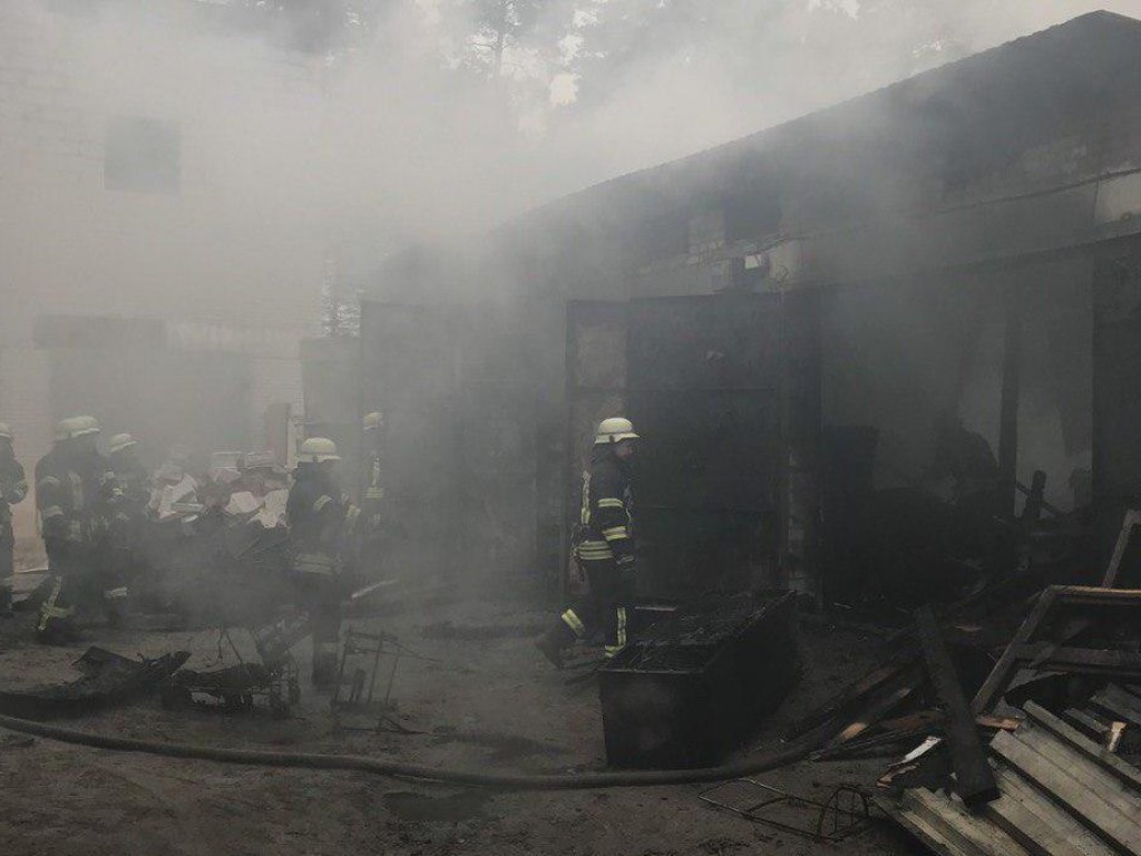 На Дарнице в Киеве горели гаражи с машинами (ФОТО)