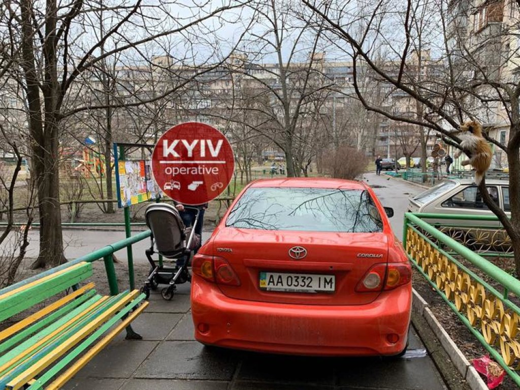 В Сети показали «короля парковки» со столичных Березняков (ФОТО)