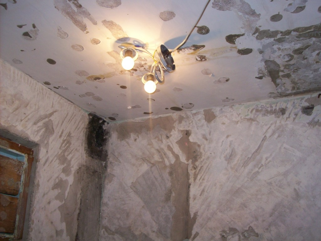 В Днепре в комнате студентов общежития упал потолок (ВИДЕО)