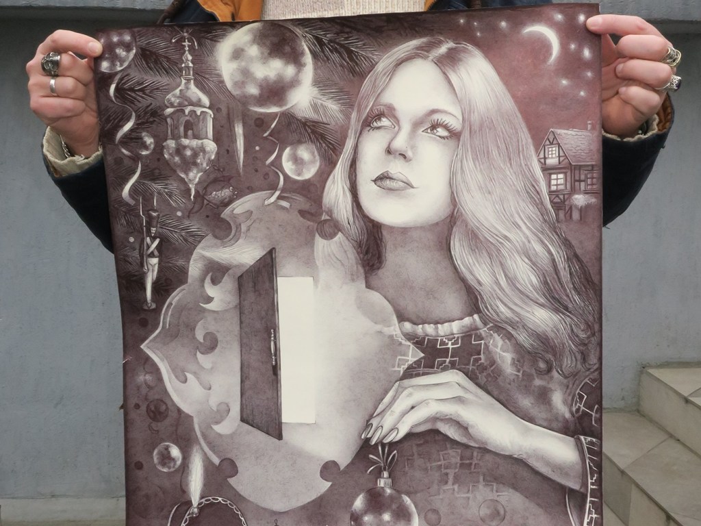 Портрет дочери Коломойского нарисовали ручкой и продают за 2 тысячи долларов (ФОТО)