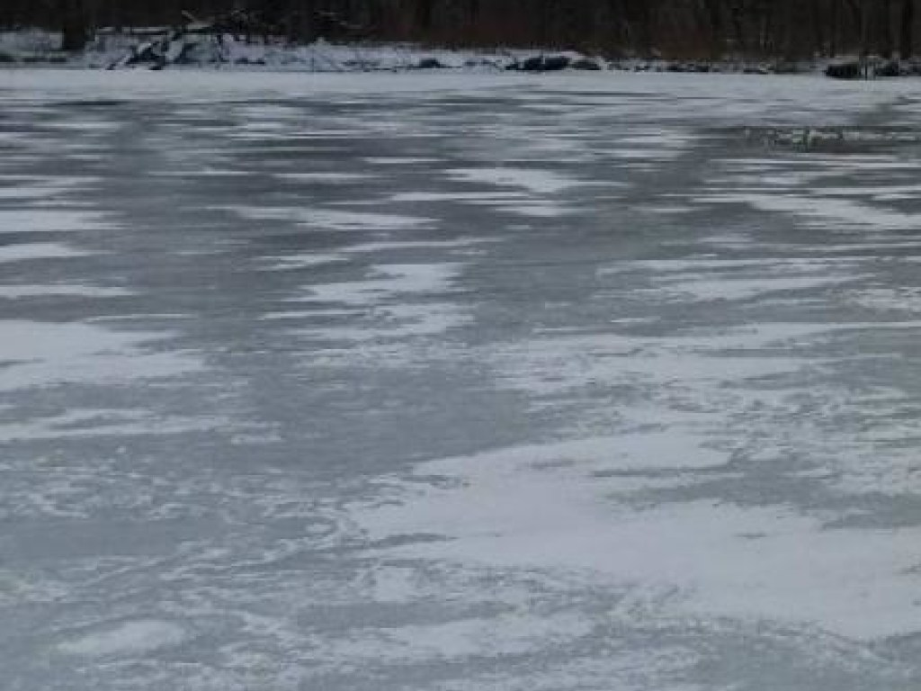 У харьковского моста 50-летняя женщина провалилась под лед (ВИДЕО)