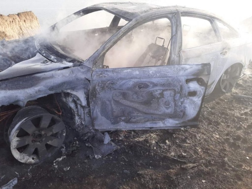 В Николаевской области во время движения вспыхнула Audi: авто сгорело дотла (ФОТО)