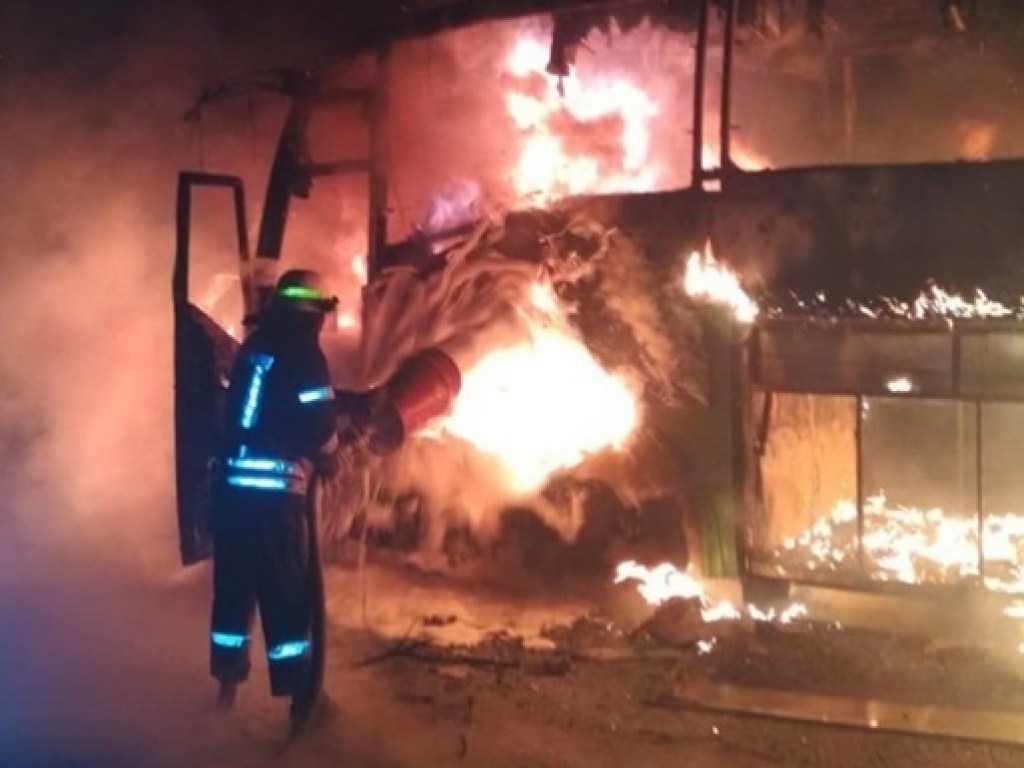 В Кривом Роге во время движения загорелся автобус ЛАЗ, есть пострадавшие (ФОТО, ВИДЕО)