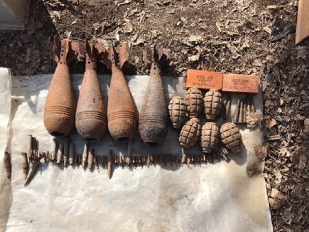 В Луганской области обнаружили тайники с противотанковыми минами и снарядами (ФОТО)