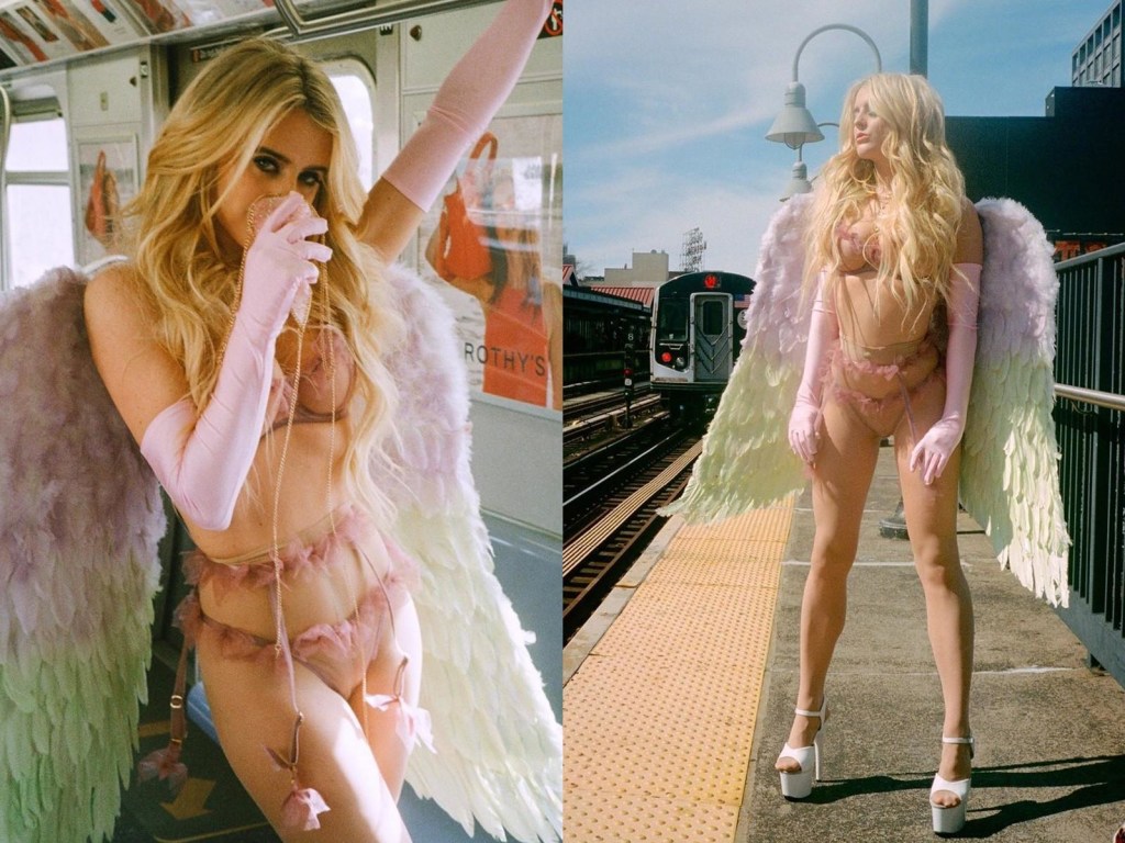 Как ангел: Метро в нижнем белье спустилась в опустевшее из-за коронавируса метро (ФОТО)