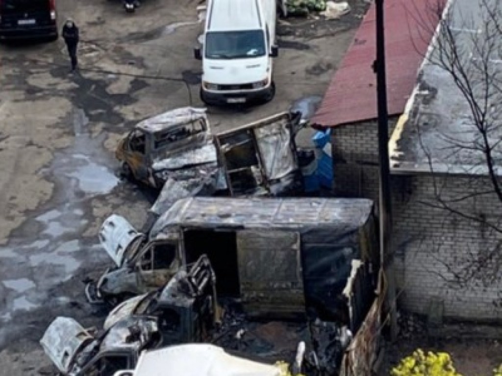 За ночь в Киеве пожаром уничтожены салон красоты и пять авто (ФОТО, ВИДЕО)
