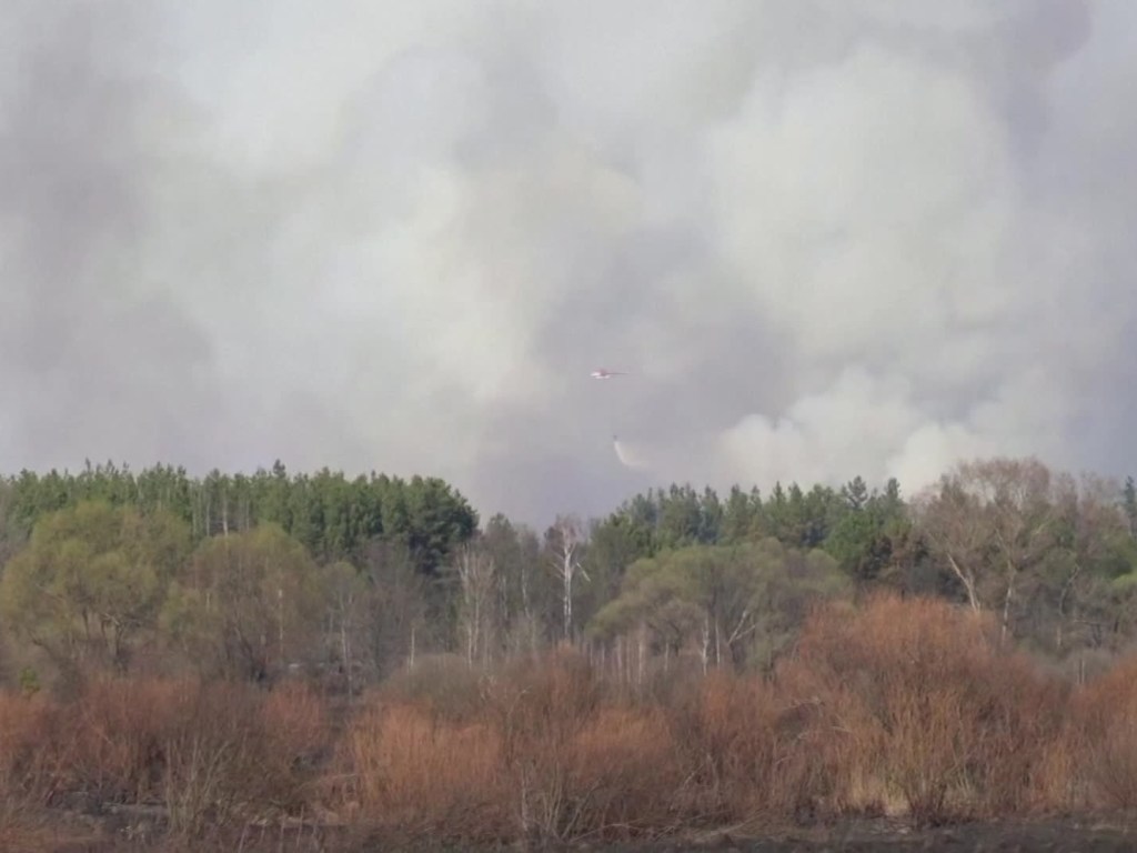 Дым от пожаров в Чернобыльской зоне перемещается на юг Украины (ВИДЕО)
