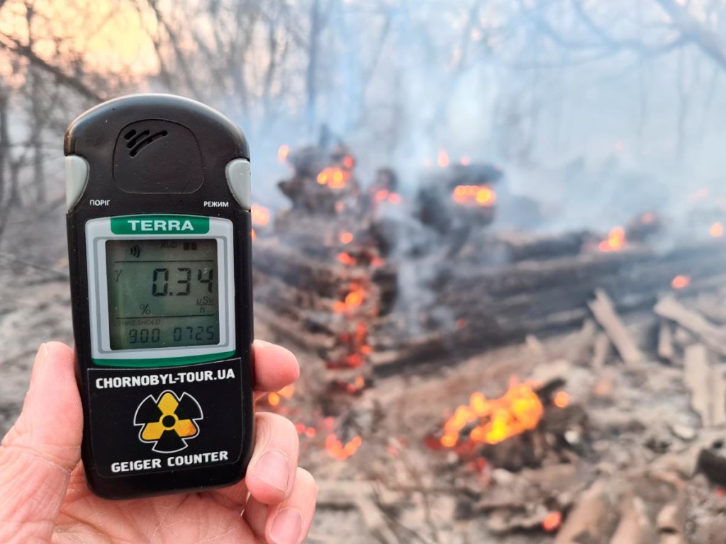 В Чернобыле тушат пожары: радиационная обстановка по Киеву и Киевской области в пределах нормы