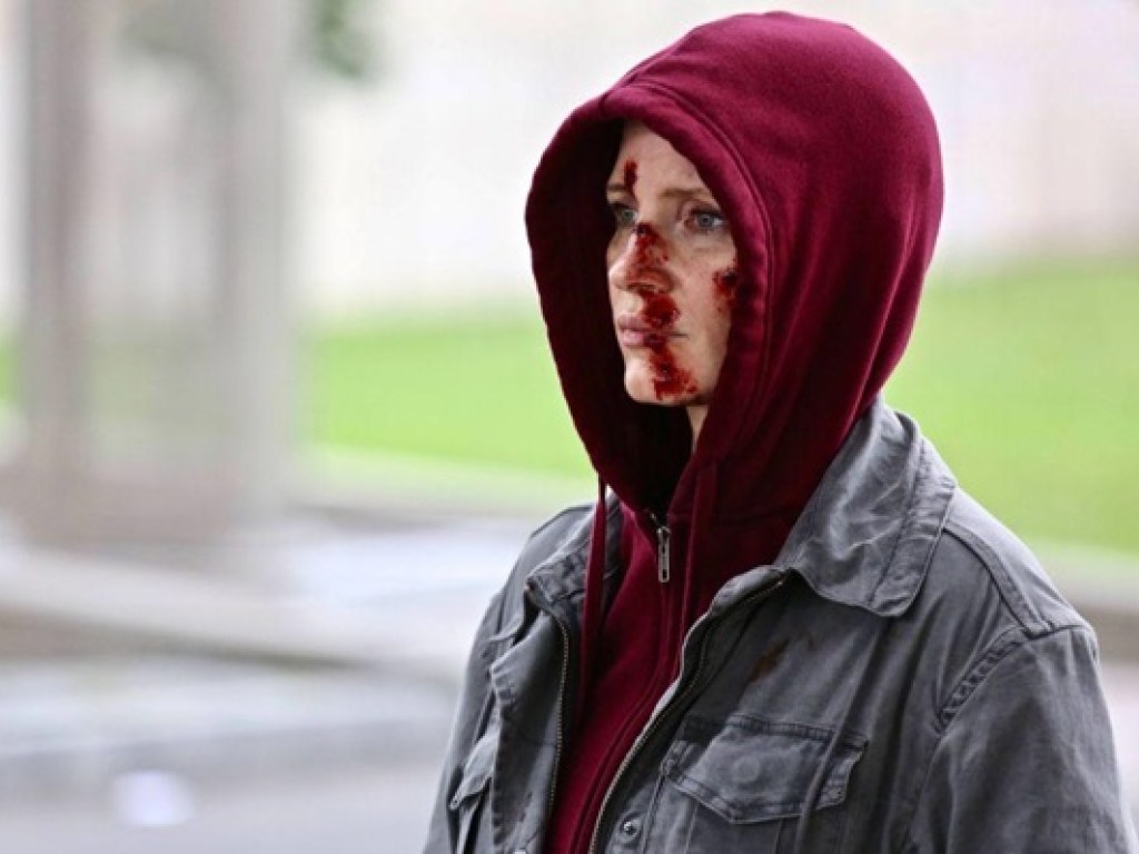 В Сеть попали снимки Джессики Честейн с окровавленным лицом (ФОТО)