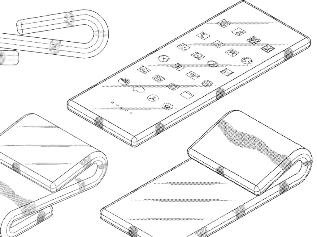 Samsung запатентовала первый смартфон способный сгибаться в двух местах (ФОТО)