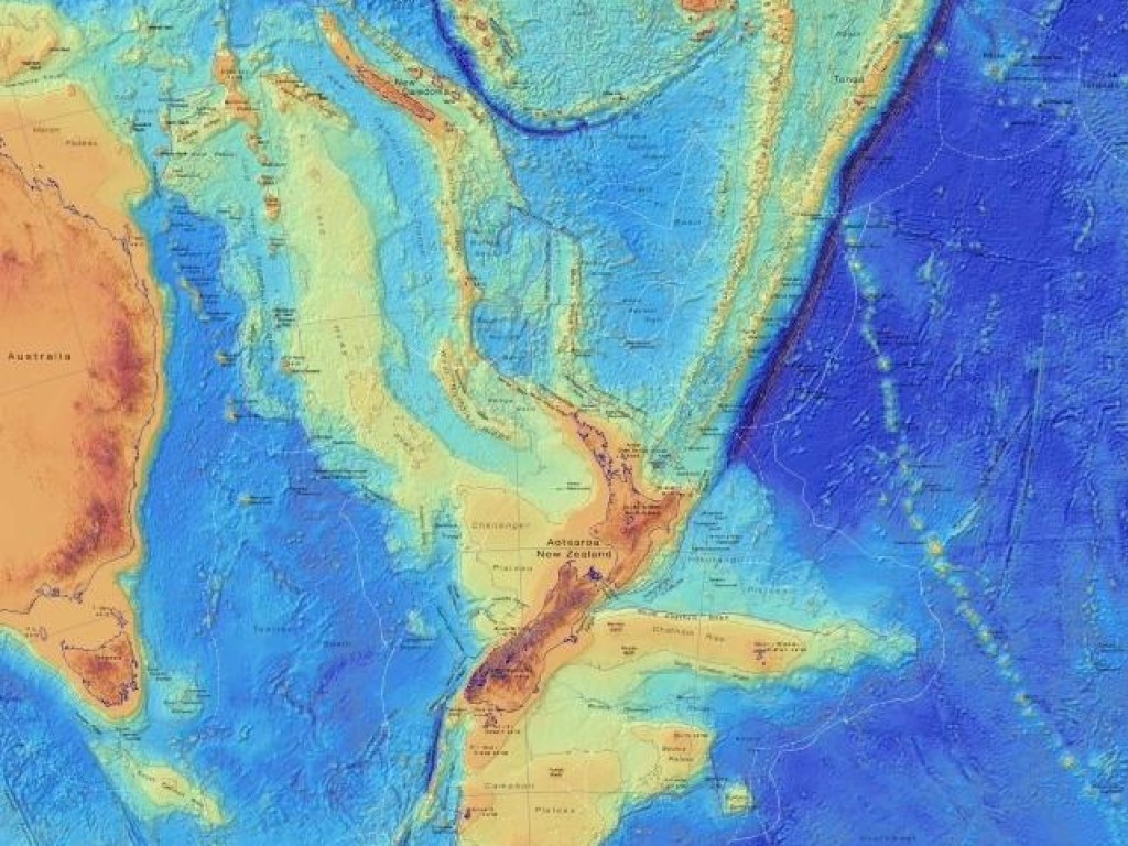 «Лежит» под Новой Зеландией»: создана карта потерянного восьмого континента (ФОТО)