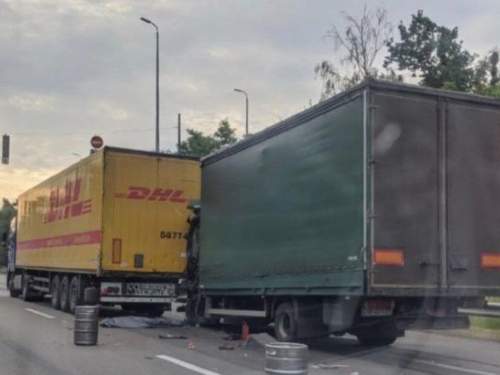 Один водитель погиб: На трассе Киев-Житомир столкнулись две фуры (ФОТО)