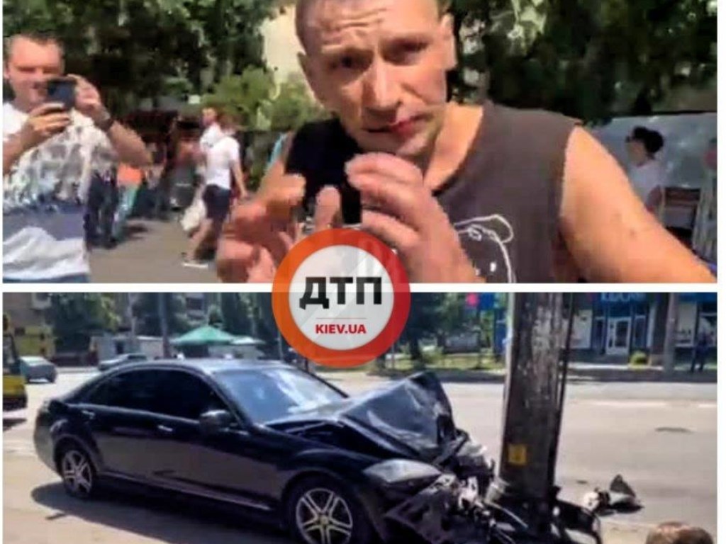 На Отрадном в Киеве пьяный мойщик разбил Mercedes клиента (ФОТО)